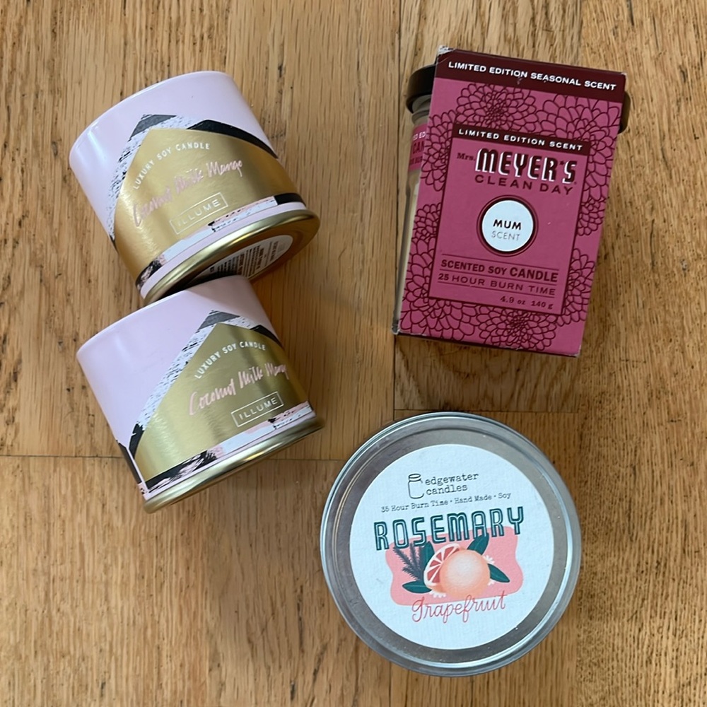 Set of 4 brand new candles